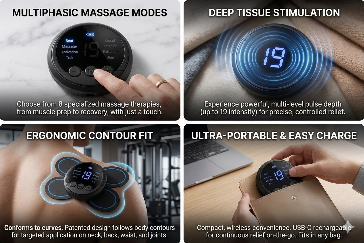 PulseCore Pro — Smart EMS Muscle Therapy Device
